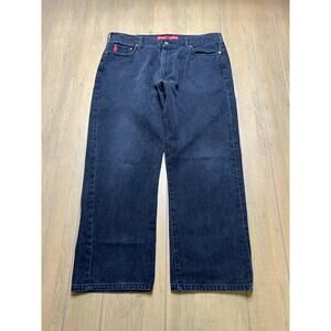 Vintage Guess Jeans Black Denim‎ Pants Mens 40x30 Y2K Streetwear Baggy loose
